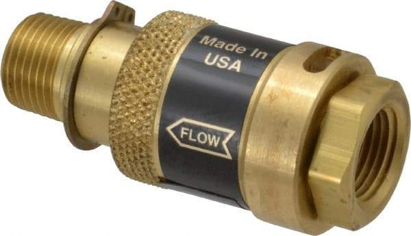 Coilhose Pneumatics - 3/8" Pipe, FNPT x MNPT, Brass Lockout Valve - 150 Max psi, Brass Sleeve - Caliber Tooling