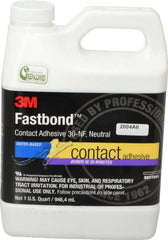 3M - 32 oz Can Natural Contact Adhesive - Series 30NF, 15 to 30 min Working Time, 4 hr Full Cure Time, Bonds to Cardboard, Ceramic, Fabric, Fiberglass, Foam, Glass, Leather, Metal, Plastic, Rubber, Vinyl & Wood - Caliber Tooling