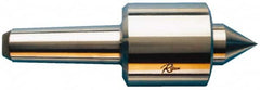 Riten - MT7 Taper Shank, 4-5/8" Head Diam 30,000 Lb Capacity Live Center - 3,000 Max RPM, 3-27/32" Head Length, 2" Point Diam, 2-1/4" Point Len, 14,000 Lb Max Workpc, Standard Point - Caliber Tooling