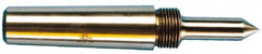 Riten - 1-3/4" Head Diam, Steel Standard Point Solid Dead Center - 5MT Morse Taper, 1-3/4" Point Diam, 2-15/32" Point Length - Caliber Tooling