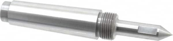 Riten - 5/8" Head Diam, Steel Long Point Solid Dead Center - 4MT Morse Taper, 5/8" Point Diam, 2-1/4" Point Length - Caliber Tooling