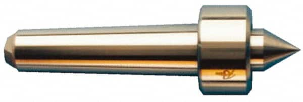 Riten - Jarno 6 Taper Shank, 1-1/4" Head Diam 1,500 Lb Capacity Live Center - 1,000 Max RPM, 3/4" Long Case, 3/4" Point Diam, 13/16" Point Len, 300 Lb Max Workpiece, Standard Point - Caliber Tooling