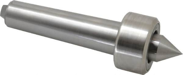 Riten - MT4 Taper Shank, 2-1/8" Head Diam 6,750 Lb Capacity Live Center - 1,000 Max RPM, 1-3/16" Head Length, 1" Point Diam, 1" Point Len, 1,800 Lb Max Workpc, Standard Point - Caliber Tooling