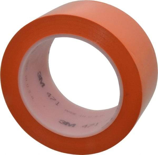 3M - Orange Solid Color Vinyl Tape - 2" Wide x 5.2 mil Thick, General Traffic - Caliber Tooling