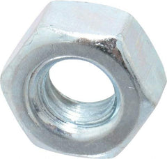 Value Collection - 1/4-20 UNC Steel Right Hand Hex Nut - 7/16" Across Flats, 7/32" High, Zinc Clear Finish - Caliber Tooling