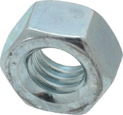 Value Collection - 5/16-18 UNC Steel Right Hand Hex Nut - 1/2" Across Flats, 17/64" High, Zinc Clear Finish - Caliber Tooling