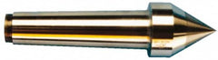 Riten - 1-51/64" Head Diam, Carbide-Tipped Steel Standard Point Solid Dead Center - B&S 12 Brown & Sharpe Taper, 1-51/64" Point Diam - Caliber Tooling