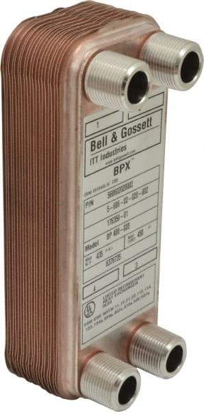 Bell & Gossett - Inch, Brazed Plate Heat Exchanger - Max psi, °F Max," Wide x" High x" Deep - Caliber Tooling