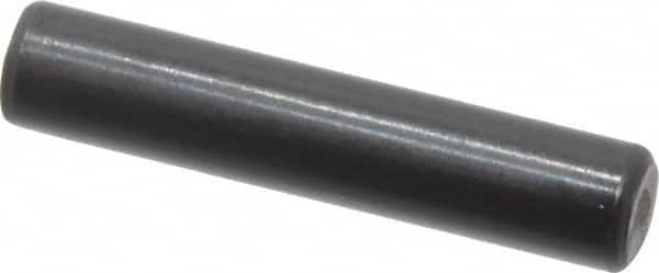 Holo-Krome - 4mm Diam x 20mm Pin Length Grade 8 Alloy Steel Standard Dowel Pin - Black Luster Finish, C 60 (Surface) & C 50-58 Hardness, 1 Beveled & 1 Rounded End - Caliber Tooling