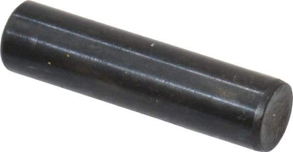 Holo-Krome - 5mm Diam x 20mm Pin Length Grade 8 Alloy Steel Standard Dowel Pin - Black Luster Finish, C 60 (Surface) & C 50-58 Hardness, 1 Beveled & 1 Rounded End - Caliber Tooling