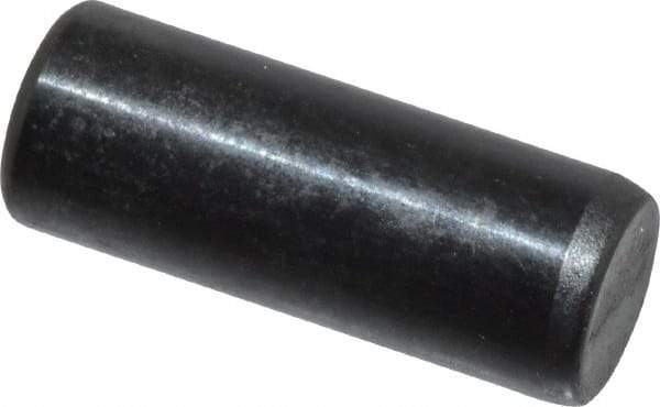 Holo-Krome - 6mm Diam x 16mm Pin Length Grade 8 Alloy Steel Standard Dowel Pin - Black Luster Finish, C 60 (Surface) & C 50-58 Hardness, 1 Beveled & 1 Rounded End - Caliber Tooling