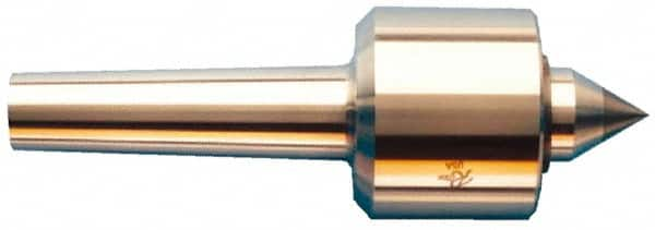 Riten - MT2 Taper Shank, 2-1/8" Head Diam 2,600 Lb Capacity Live Center - 6,000 Max RPM, 2" Head Length, 1" Point Diam, 1-1/4" Point Len, 440 Lb Max Workpc, Standard Point - Caliber Tooling