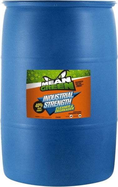 Mean Green - 55 Gal Drum Cleaner/Degreaser - Liquid, Biodegradable, Low Odor - Caliber Tooling