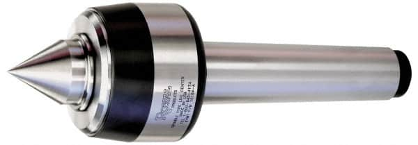 Royal Products - MT6 Taper Shank, 4" Head Diam 10,080 Lb Capacity Live Center - 3,500 Max RPM, 3.15" Head Length, 2" Point Diam, 2.31" Point Len, 4,080 Lb Max Workpc, 13-7/32" OAL, Standard Point - Caliber Tooling