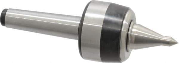 Royal Products - MT3 Taper Shank, 2.33" Head Diam 4,640 Lb Capacity Live Center - 5,000 Max RPM, 1-3/4" Head Length, 1" Point Diam, 1.86" Point Len, 740 Lb Max Workpc, 7-1/16" OAL, 3/8" Tip Diam, Long Point - Caliber Tooling