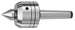 Royal Products - MT4 Taper Shank, 3-1/2" Head Diam 2,880 Lb Capacity Live Center - 3,500 Max RPM, 2.64" Head Length, 1-1/2" Point Diam, 1.79" Point Len, 1,070 Lb Max Workpc, 9" OAL, Changeable Standard Point - Caliber Tooling