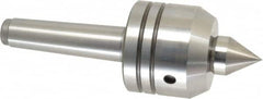 Royal Products - MT3 Taper Shank, 2-3/8" Head Diam 1,640 Lb Capacity Live Center - 5,000 Max RPM, 2.07" Head Length, 1" Point Diam, 1-1/4" Point Len, 500 Lb Max Workpc, 6-13/16" OAL, Changeable Standard Point - Caliber Tooling