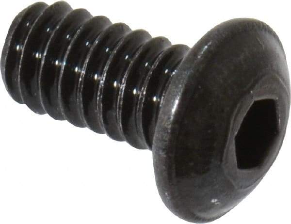 Value Collection - #2-56 UNC Hex Socket Drive, Button Screw - Alloy Steel, Black Oxide Finish, Fully Threaded, 3/16" Length Under Head - Caliber Tooling