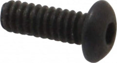 Value Collection - #2-56 UNC Hex Socket Drive, Button Screw - Alloy Steel, Black Oxide Finish, Fully Threaded, 1/4" Length Under Head - Caliber Tooling