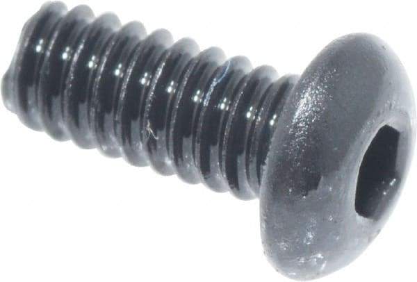 Value Collection - #3-48 UNC Hex Socket Drive, Button Screw - Alloy Steel, Black Oxide Finish, Fully Threaded, 1/4" Length Under Head - Caliber Tooling