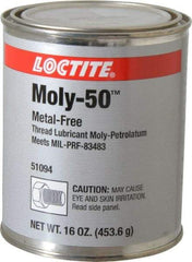 Loctite - 1 Lb Can General Purpose Anti-Seize Lubricant - Molybdenum Disulfide, -29 to 750°F, Gray, Water Resistant - Caliber Tooling