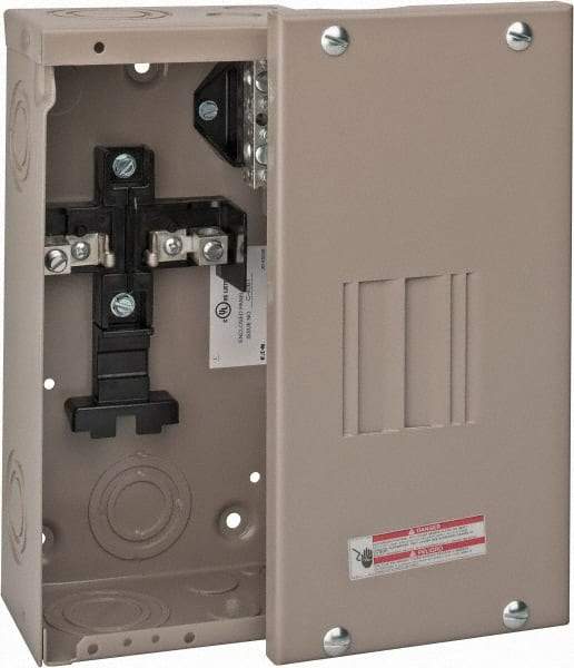 Eaton Cutler-Hammer - 2 Circuits, 120/240 VAC, 70 Amp Main, 14-2 AWG, Surface, Indoor Main Lug Load Center - 1 Phase, 1 NEMA Rating, 4-1/2 Inch Wide x 3.13 Inch Deep x 9-1/2 Inch High - Caliber Tooling