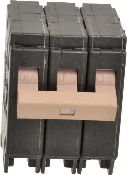 Eaton Cutler-Hammer - 60 Amp, 120/240 VAC, 3 Pole, Plug In Type CH Circuit Breaker - Thermal Magnetic Trip, 10 kA Breaking Capacity, 14-6 AWG - Caliber Tooling