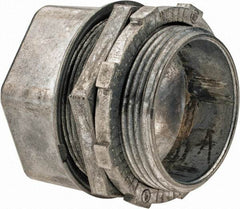 Thomas & Betts - 1-1/2" Trade, Die Cast Zinc Compression Straight EMT Conduit Connector - Noninsulated - Caliber Tooling