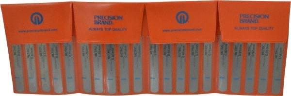 Precision Brand - 20 Piece, 0.05 to 1mm Parallel Feeler Gage Set - 5" Long x 1/2" Wide, Steel - Caliber Tooling