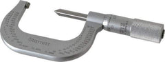 Starrett - 1 to 2" Range, Mechanical Screw Thread Micrometer - Plain Thimble, 0.001" Graduation, 0.004mm Accuracy - Caliber Tooling