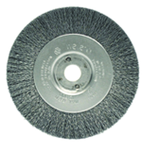 ‎4″ Diameter-3/8″-1/2″ Arbor Hole - Crimped Steel Wire Straight Wheel - Caliber Tooling