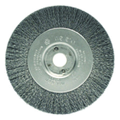 ‎4″ Diameter-3/8″-1/2″ Arbor Hole - Crimped Steel Wire Straight Wheel - Caliber Tooling