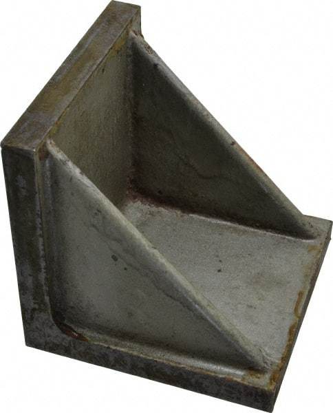 Interstate - 4" Wide x 4" Deep x 4" High Cast Iron Precision-Ground Angle Plate - Standard Plate, Flat Surface, Double Web, Single Plate - Caliber Tooling