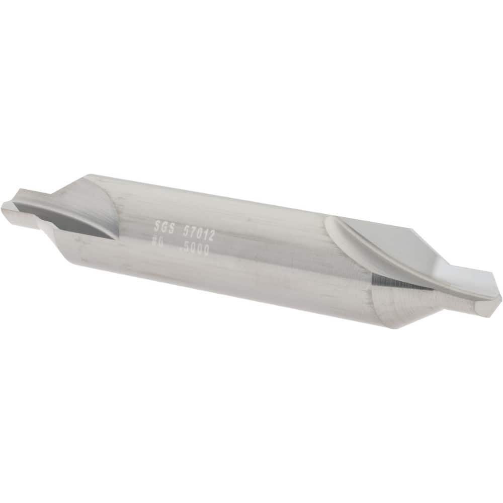 Combo Drill & Countersink: #6, 1/2″ Body Dia, Solid Carbide Bright (Polished) Finish, 7/32″ Point Dia, 1/4″ Point Length, 3″ OAL, Right Hand Cut, Series 301