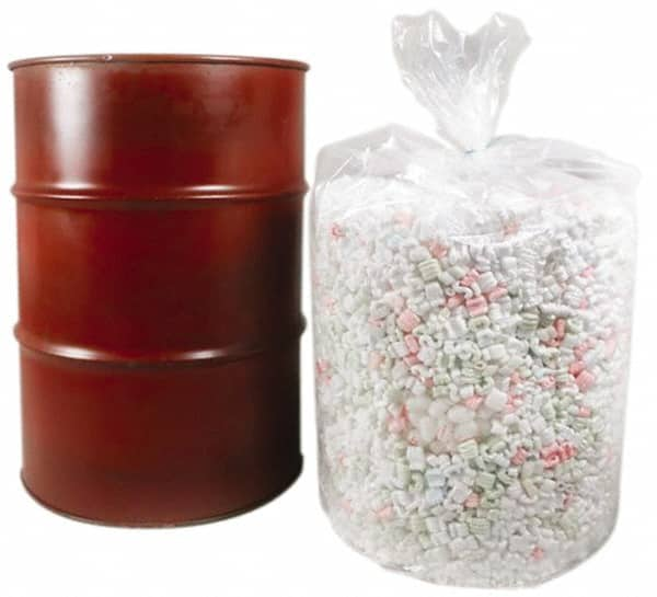 Made in USA - 5 Gal, 4 mil, LDPE Drum Liner - 19" Diam, 22" High, Flexible Liner - Caliber Tooling