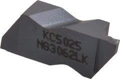 Kennametal - 3062NG K Grade KC5025, 1.58mm Cutting Width Carbide Grooving Insert - 2.39mm Max Depth of Cut, Left Hand, 0.19mm Corner Radius, TiAlN Finish - Caliber Tooling