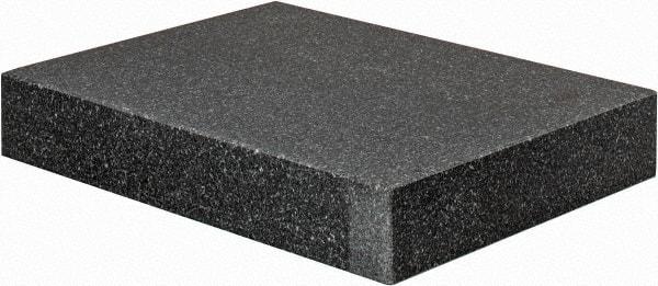 Value Collection - 12" Long x 9" Wide x 2" Thick, Granite Inspection Surface Plate - B Toolroom Grade, 0.0001" Unilateral Tolerance - Caliber Tooling