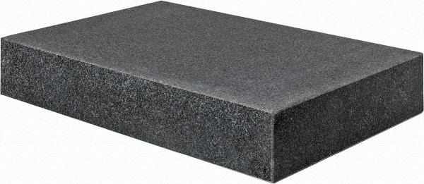 Value Collection - 18" Long x 12" Wide x 3" Thick, Granite Inspection Surface Plate - B Toolroom Grade, 0.0001" Unilateral Tolerance - Caliber Tooling