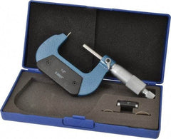 Value Collection - 1 to 2 Inch Measurement Range, 0.0001 Inch Graduation, Barrel Anvil, Ratchet Stop Thimble, Mechanical Tube Micrometer - Accurate Up to 0.001 Inch, Accurate Up to 0.001 Inch, Enamel Finish, Carbide - Caliber Tooling