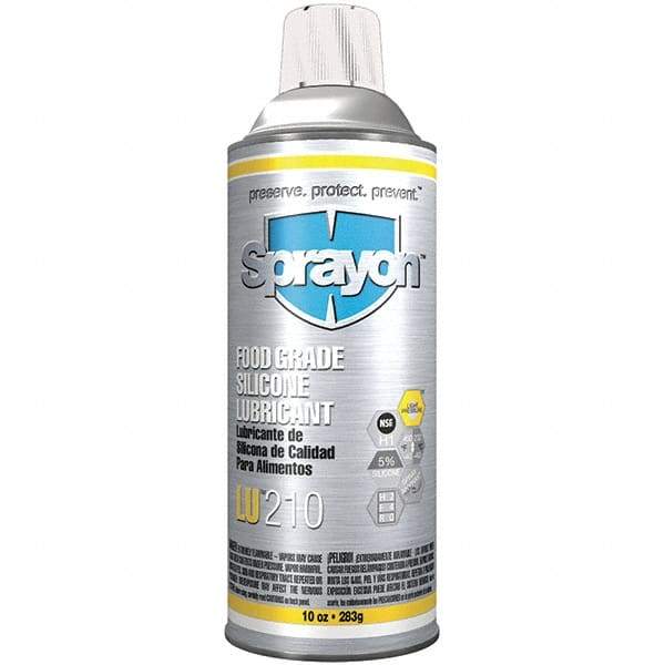 Sprayon - 12 oz Aerosol Silicone Penetrant/Lubricant - Clear, -40°F to 450°F, Food Grade - Caliber Tooling