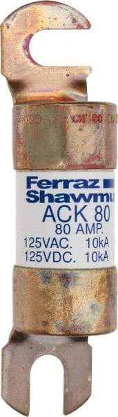 Ferraz Shawmut - 80 Amp Time Delay Round Forklift & Truck Fuse - 125VAC, 125VDC, 4.46" Long x 1" Wide, Bussman ACK80, Ferraz Shawmut ACK80 - Caliber Tooling