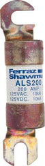 Ferraz Shawmut - 200 Amp General Purpose Round Forklift & Truck Fuse - 125VAC, 125VDC, 4.71" Long x 1" Wide, Bussman ALS200, Ferraz Shawmut ALS200 - Caliber Tooling