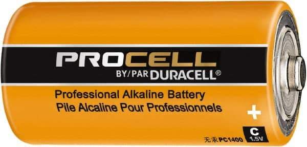 Duracell - Size C, Alkaline, 12 Pack, Standard Battery - 1.5 Volts, Flat Terminal, LR14, ANSI, IEC Regulated - Caliber Tooling