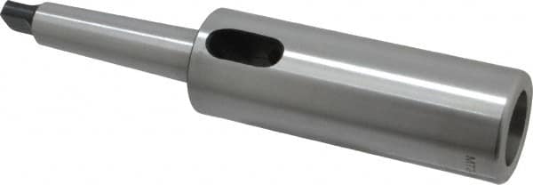 Interstate - MT4 Inside Morse Taper, MT3 Outside Morse Taper, Extension Morse Taper to Morse Taper - 9-1/2" OAL, Medium Carbon Steel, Hardened & Ground Throughout - Exact Industrial Supply