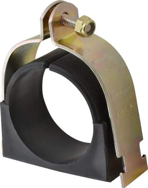 ZSI - 2-1/2" Pipe," Pipe Clamp with Cushion - Dichromate - Caliber Tooling