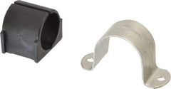 ZSI - 1-1/2" Tube, Grade 304 Stainless Steel, Tube Strap with Cushion - 2 Mounting Holes - Caliber Tooling