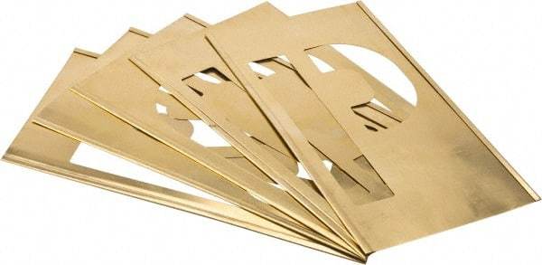 C.H. Hanson - 33 Piece, 8 Inch Character Size, Brass Stencil - Contains Letters - Caliber Tooling