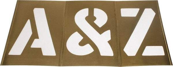 C.H. Hanson - 33 Piece, 12 Inch Character Size, Brass Stencil - Contains Letters - Caliber Tooling