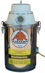 AIR Systems - 2 Gal, Stainless Steel Tank, Dry, Toxic Dust Vacuum Cleaner - 1.3 hp, 7.5 Amps - Caliber Tooling