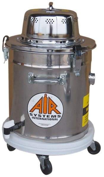 AIR Systems - 5 Gal, Stainless Steel Tank, Dry, Toxic Dust Vacuum Cleaner - 1.3 hp, 7.5 Amps - Caliber Tooling